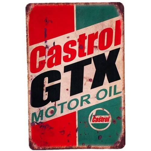 Targa in metallo Castrol GTX p - Castrol Oil Gtx recensione e prezzo